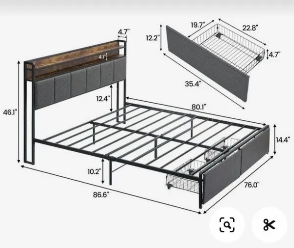 Projecto de serralharia: Cama de Casal Premium