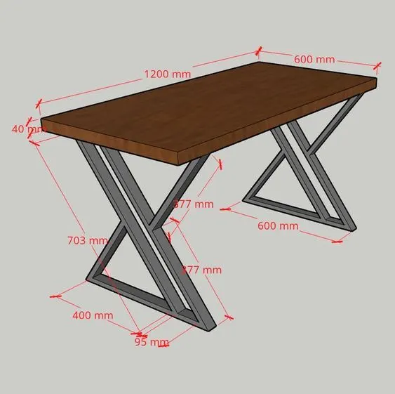 Projecto de serralharia: Mesa Metálica